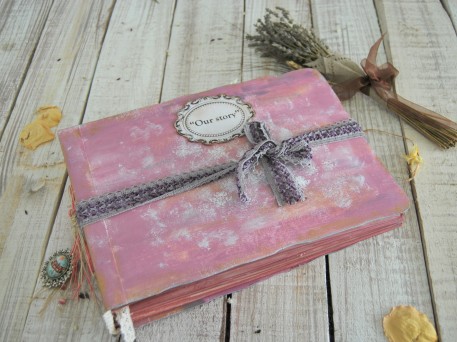 Fairytale wedding guest book, photo album blush pink, anniversary album, photo booth album. 21x30cm